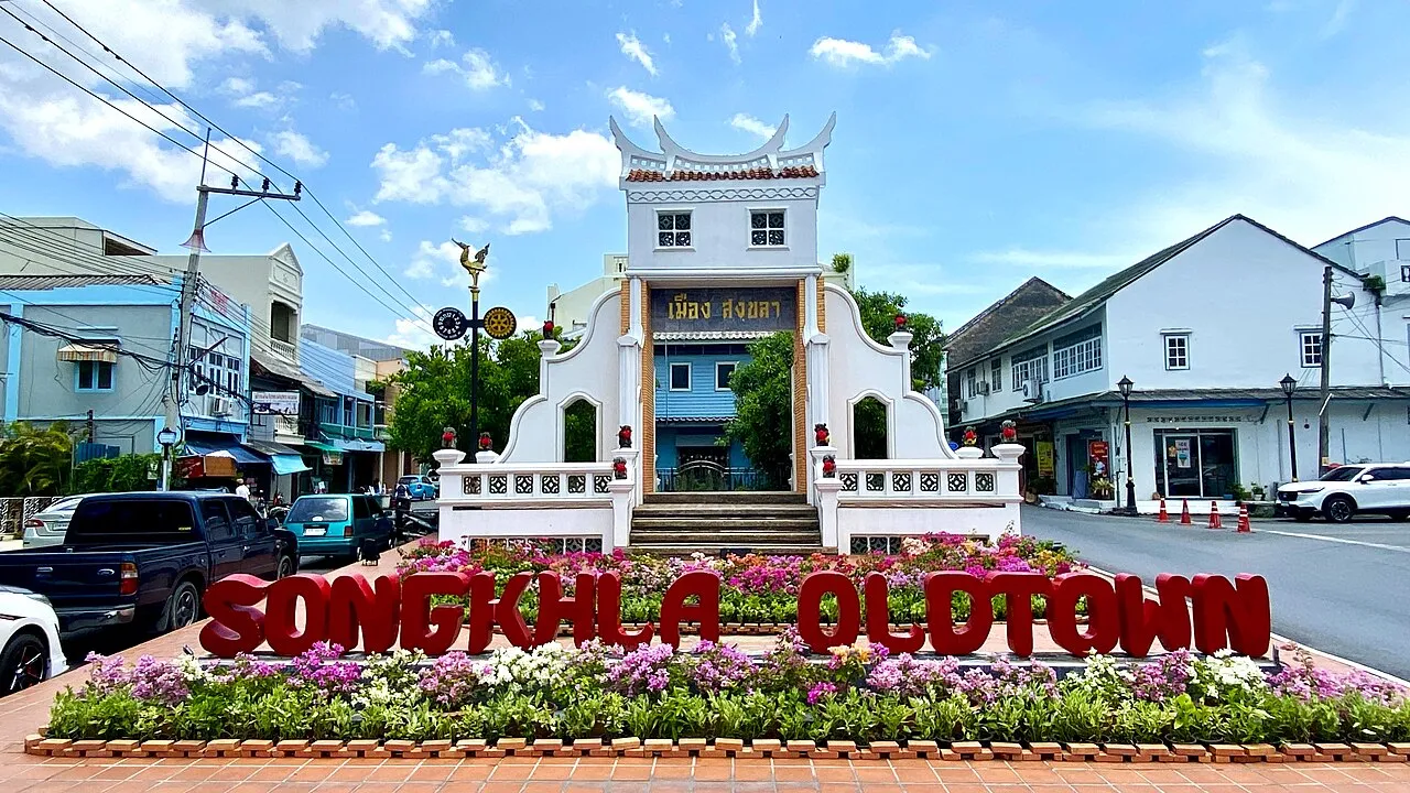 Panorama miasta Songkhla w południowej Tajlandii