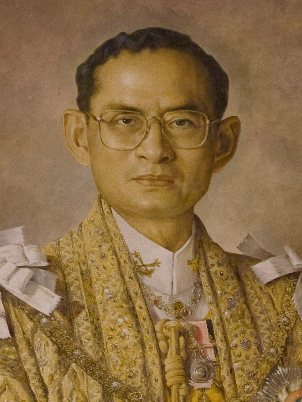 Portret króla Bhumibola Adulyadeja